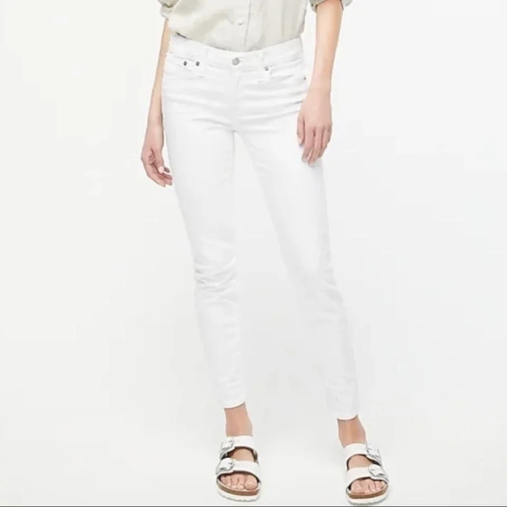New J Crew 8” Toothpick Jeans White 27 Stretch